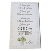 C&F Wooden Thank You For The Food (Grace) Quote Plaque